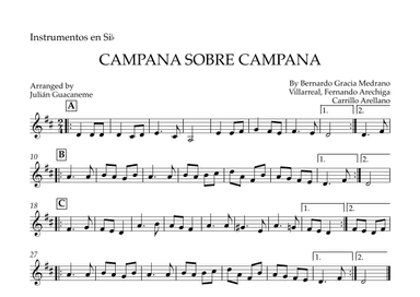 Campana Sobre Campana (arr. Julian Guacaneme)