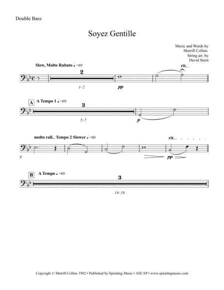 Soyez Gentille DB in Bb