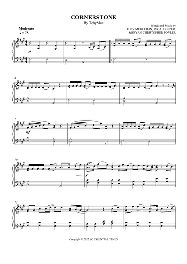 Cornerstone (arr. SCMusic)