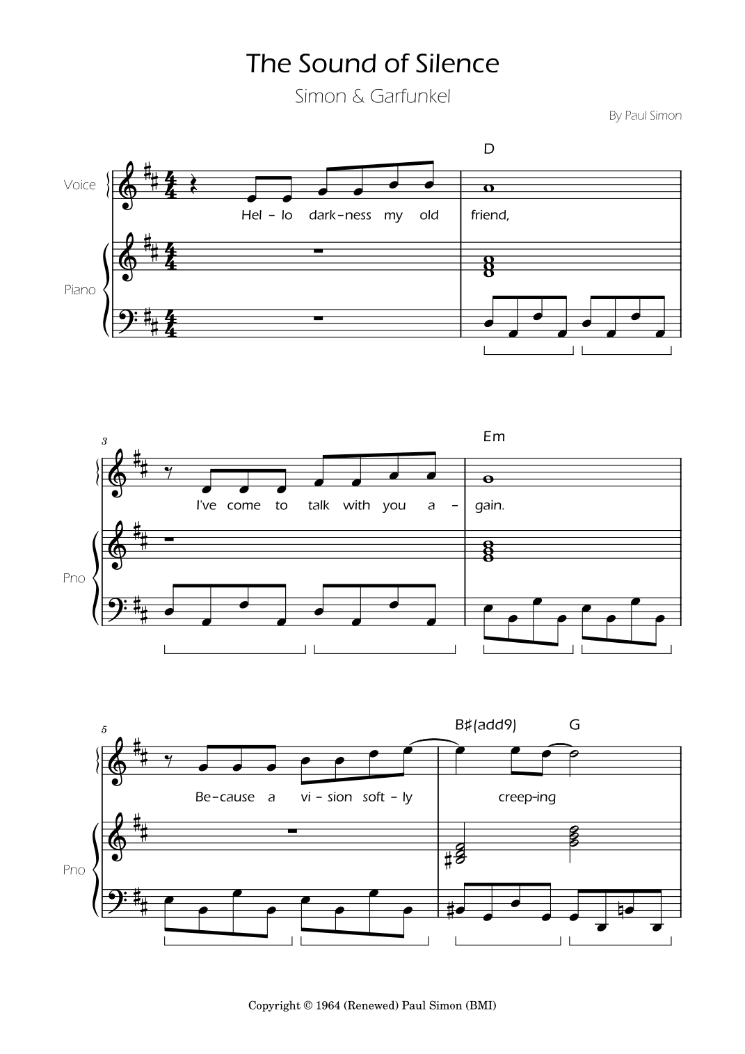 The Sound Of Silence (arr. Ygor Nunes)