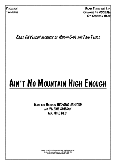 Ain't No Mountain High Enough (arr. Mike West)