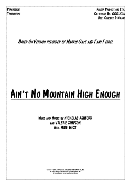 Ain't No Mountain High Enough (arr. Mike West)