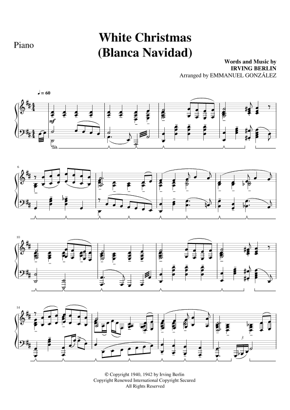 White Christmas (arr. Emmanuel González)
