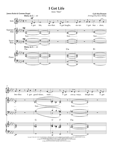 I Got Life (arr. Steve Milloy)