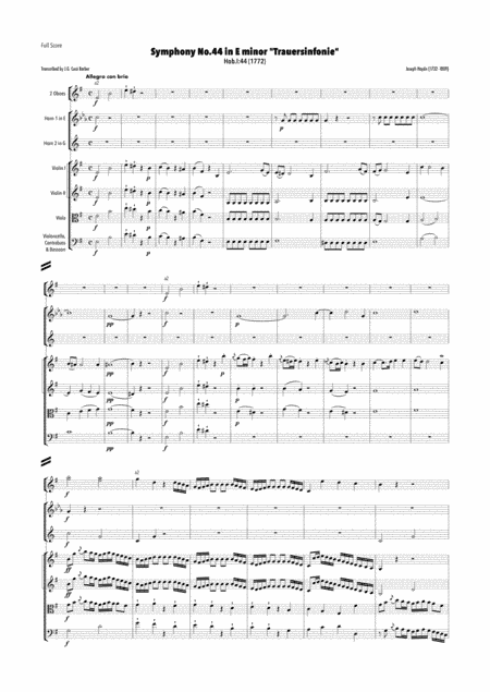 Haydn - Symphony No.44 in E minor, Hob.I:44 "Trauersinfonie" (arr. J.G. Cucó Barber)