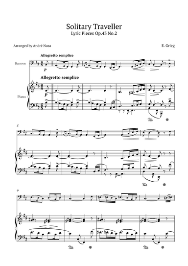 Lyric Pieces Op.43 No.2 (arr. André Nusa)