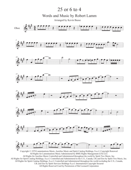 25 Or 6 To 4 (arr. Kevin Busse)