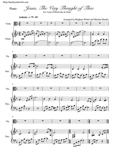 Jesus, The Very Thought of Thee (arr. Michael Hardey, Brigham WElch)