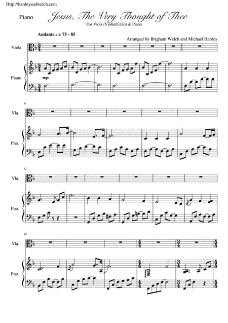 Jesus, The Very Thought of Thee (arr. Michael Hardey, Brigham WElch)