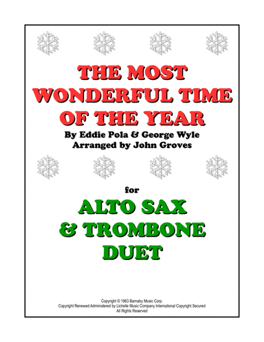 The Most Wonderful Time Of The Year (arr. John Groves)
