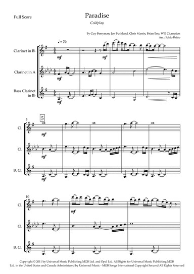 Paradise (arr. Fabio Britto)