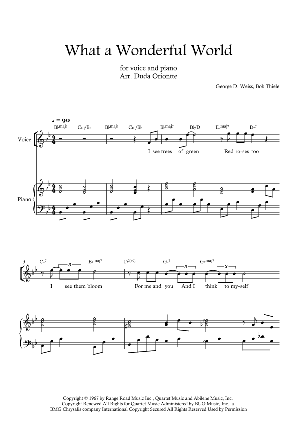 What A Wonderful World (arr. Duda Oriontte)
