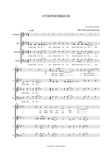 OH TANNENBAUM (arr. Gunter Scholler)