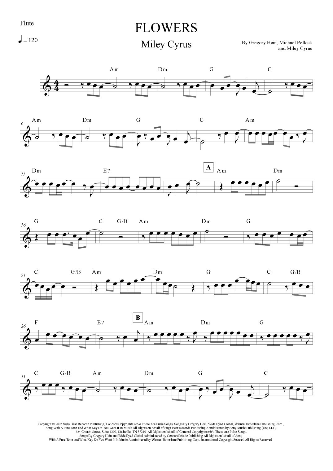 Flowers (arr. Leo Silva)