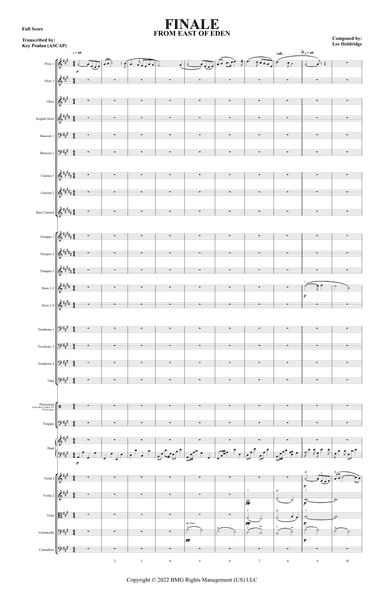 East Of Eden (finale) (arr. Key Poulan, III)