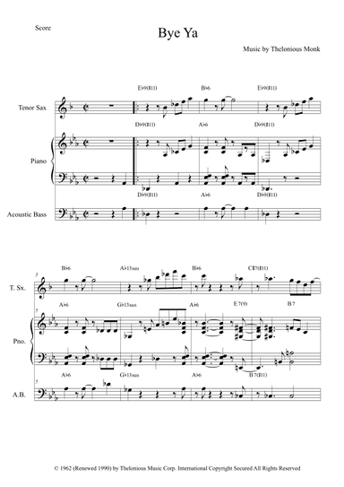 Bye-ya (arr. The Sheet Music Library)