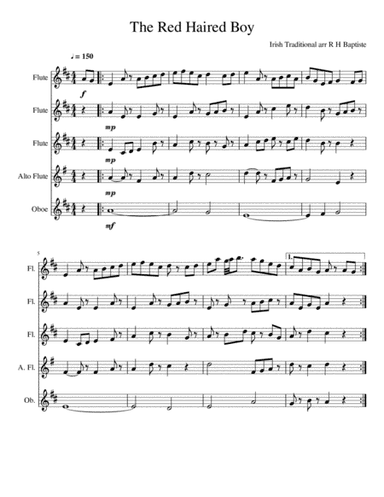 The Red Haired Boy (arr. R H Baptiste)