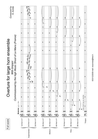 Overture for large horn ensemble and timpani