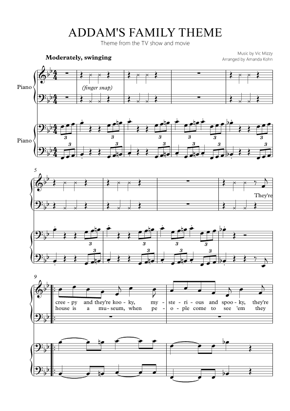 Addams Family Theme (arr. Amanda Kohn)