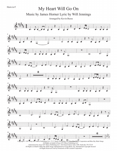 My Heart Will Go On (Love Theme from Titanic) (arr. Kevin Busse)