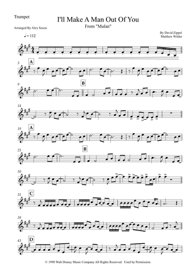 I'll Make A Man Out Of You (arr. Alex Souza)
