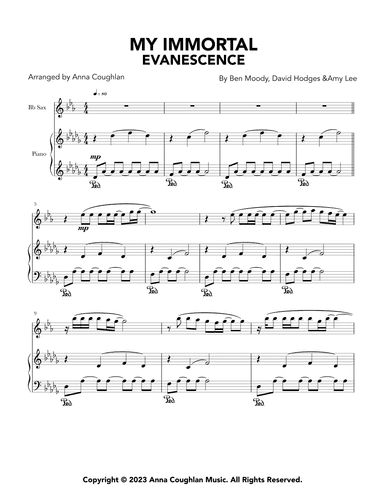 My Immortal (arr. Anna Coughlan)