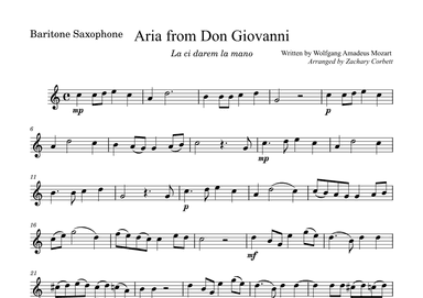Aria from Don Giovanni (arr. Zachary Corbett)
