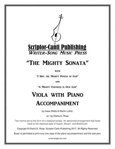 (I Sing The Mighty Power Of God & A Mighty Fortress Is Our God) The Mighty Sonata - Viola (arr. Elisha G. Rose)
