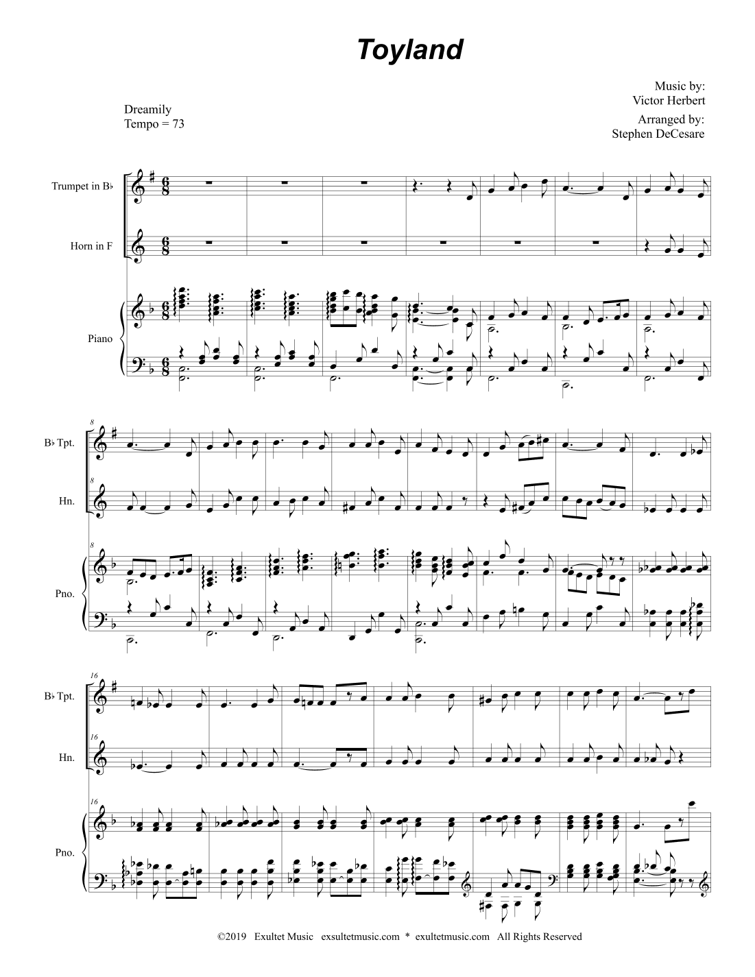 Toyland (Duet for Bb-Trumpet and French Horn) (arr. Stephen DeCesare)