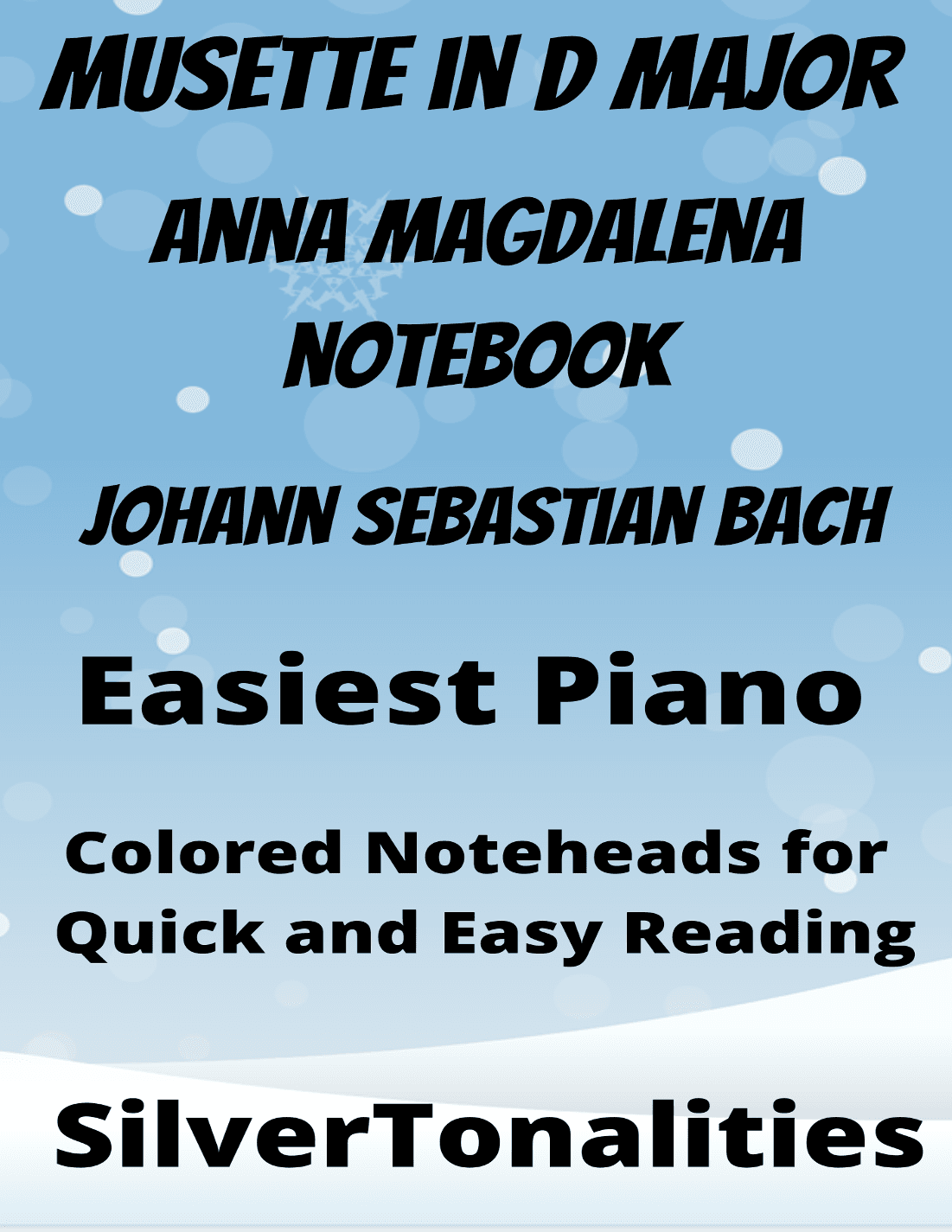 Musette in D Major Beginner Piano Sheet Music with Colored Notation (arr. SilverTonalities)