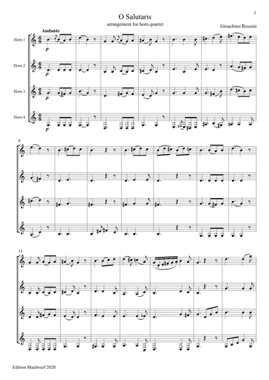 O Salutaris (arr. Edition Maulwurf)