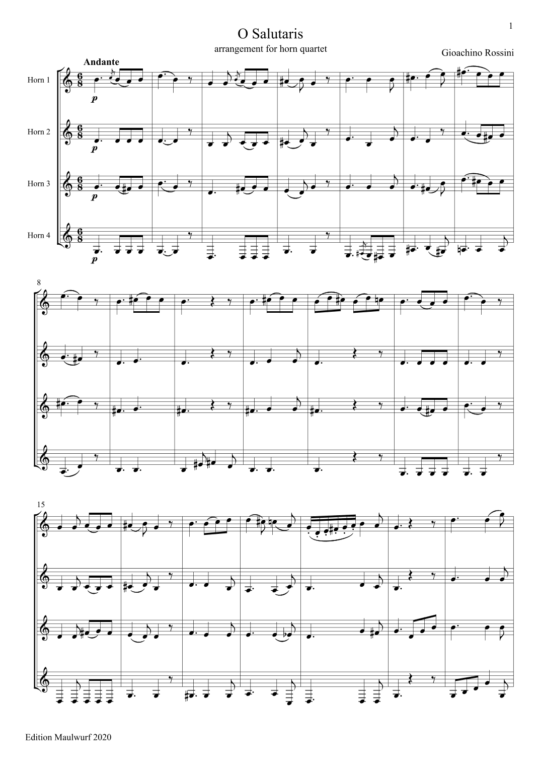 O Salutaris (arr. Edition Maulwurf)