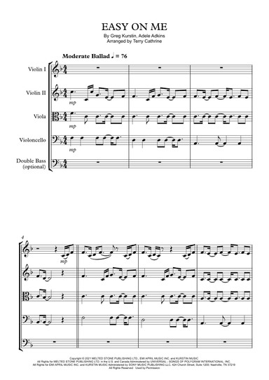 Easy On Me (arr. Terry Cathrine)