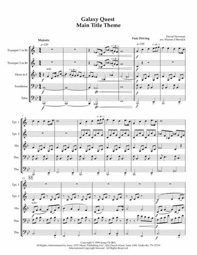 Galaxy Quest Main Title Theme (arr. Warren J. Wernick)