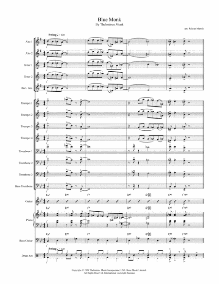 Blue Monk (arr. Réjean Marois)