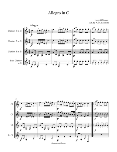 Allegro in C (arr. Nick Lacanski)