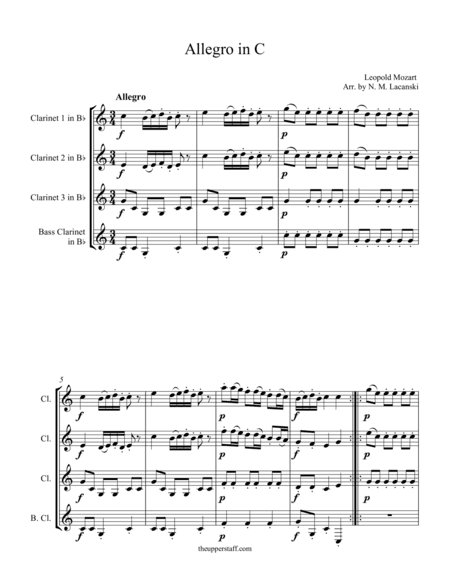 Allegro in C (arr. Nick Lacanski)