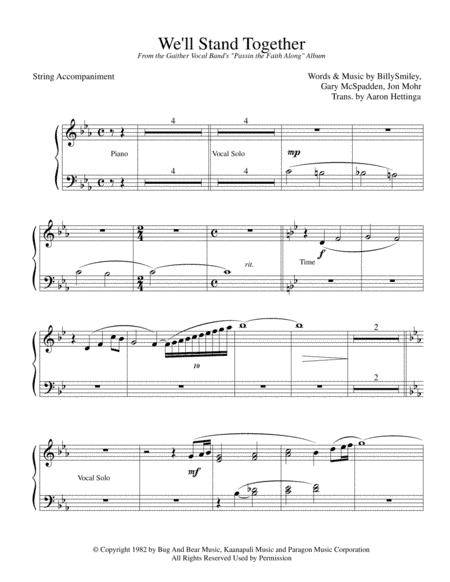 We'll Stand Together (arr. Aaron Hettinga)