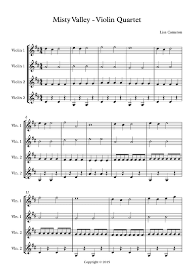 Misty Valley - Violin Quartet