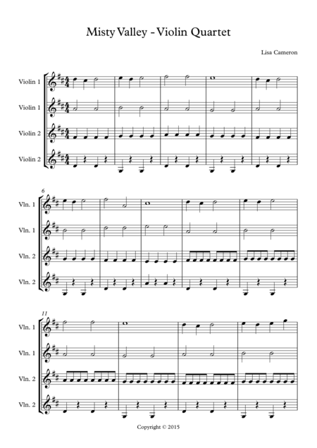 Misty Valley - Violin Quartet