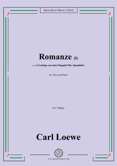 Loewe-Romanze(I),in C Major,for Voice and Piano (arr. OSM Press)