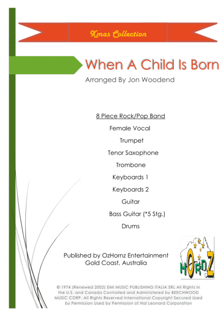 When A Child Is Born (arr. Jon Woodend)