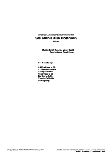 Souvenir Aus Boehmen (arr. Pavel Franc)