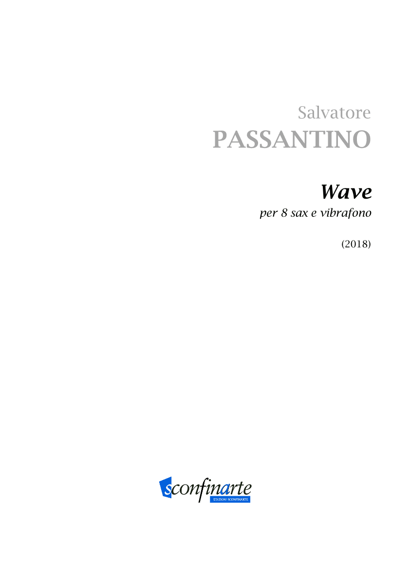 Salvatore Passantino: WAVE (ES-21-047) - Score Only