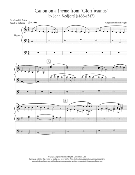 Canon on a Theme from "Glorificamus" by John Redford (1486-1547) from the Medieval Wedding Collectio