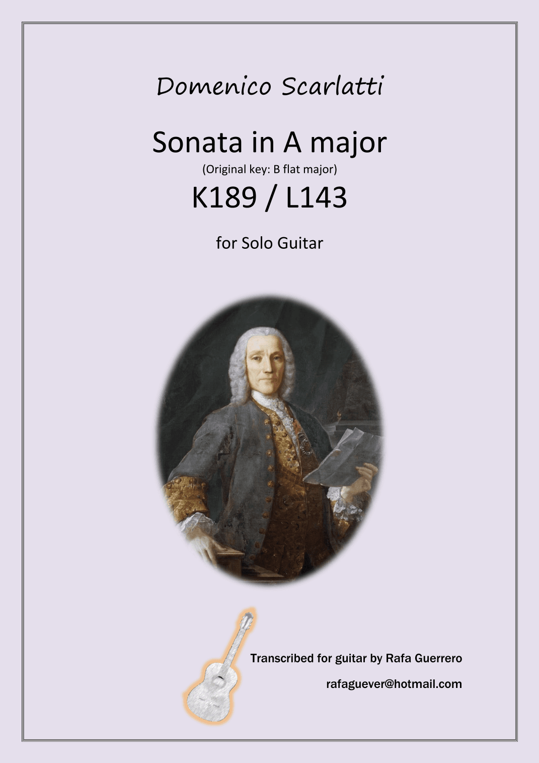 Sonata K189 / L143 (arr. Rafa Guerrero)