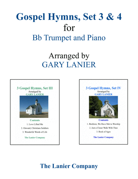 GOSPEL HYMNS, Set III & IV (Duets - Bb Trumpet and Piano with Parts) (arr. Gary Lanier)