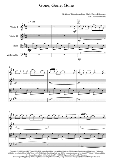 Gone, Gone, Gone (arr. Fernando Britto)