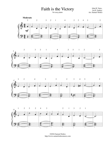 Faith is the Victory - easy piano (arr. Samuel Stokes)