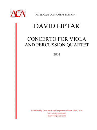 [Liptak] Concerto for Viola and Percussion Quartet